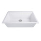 Nantucket Sinks Plymouth Collection 33" Rectangle Dual-mount Matte White Granite Composite Single Bowl Kitchen Sink