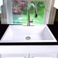 Nantucket Sinks Plymouth Collection 33" Rectangle Dual-mount Matte White Granite Composite Single Bowl Kitchen Sink