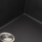 Nantucket Sinks Plymouth Collection 33" Rectangle Undermount Matte Black Granite Composite Single Bowl Kitchen Sink
