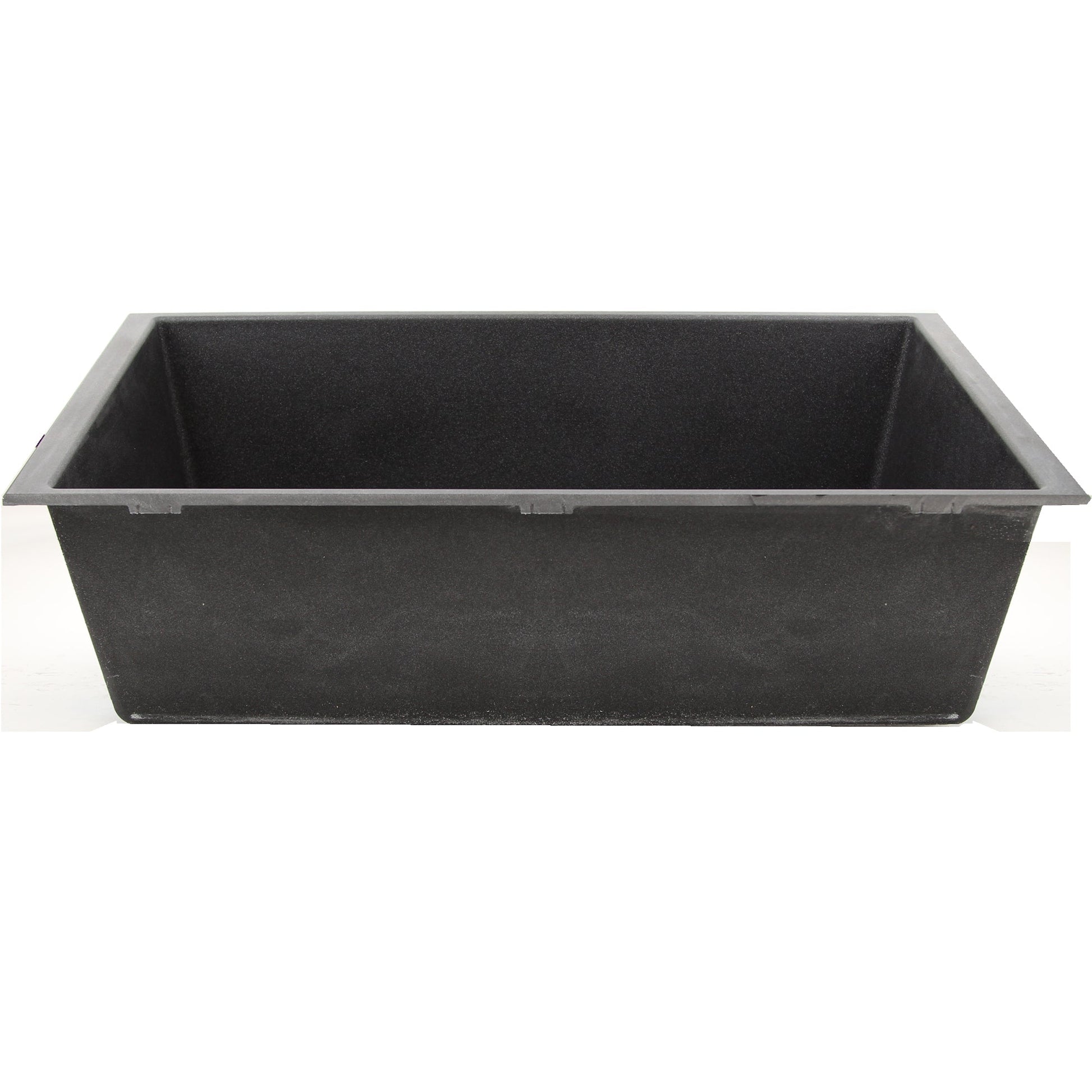 Nantucket Sinks Plymouth Collection 33" Rectangle Undermount Matte Black Granite Composite Single Bowl Kitchen Sink