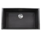 Nantucket Sinks Plymouth Collection 33" Rectangle Undermount Matte Black Granite Composite Single Bowl Kitchen Sink