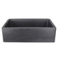 Nantucket Sinks Plymouth Collection 33" Rectangle Undermount Matte Black With Metallic Flecks Granite Composite Single Bowl Apron Reversible Workstation Kitchen Sink With Accessory Pack