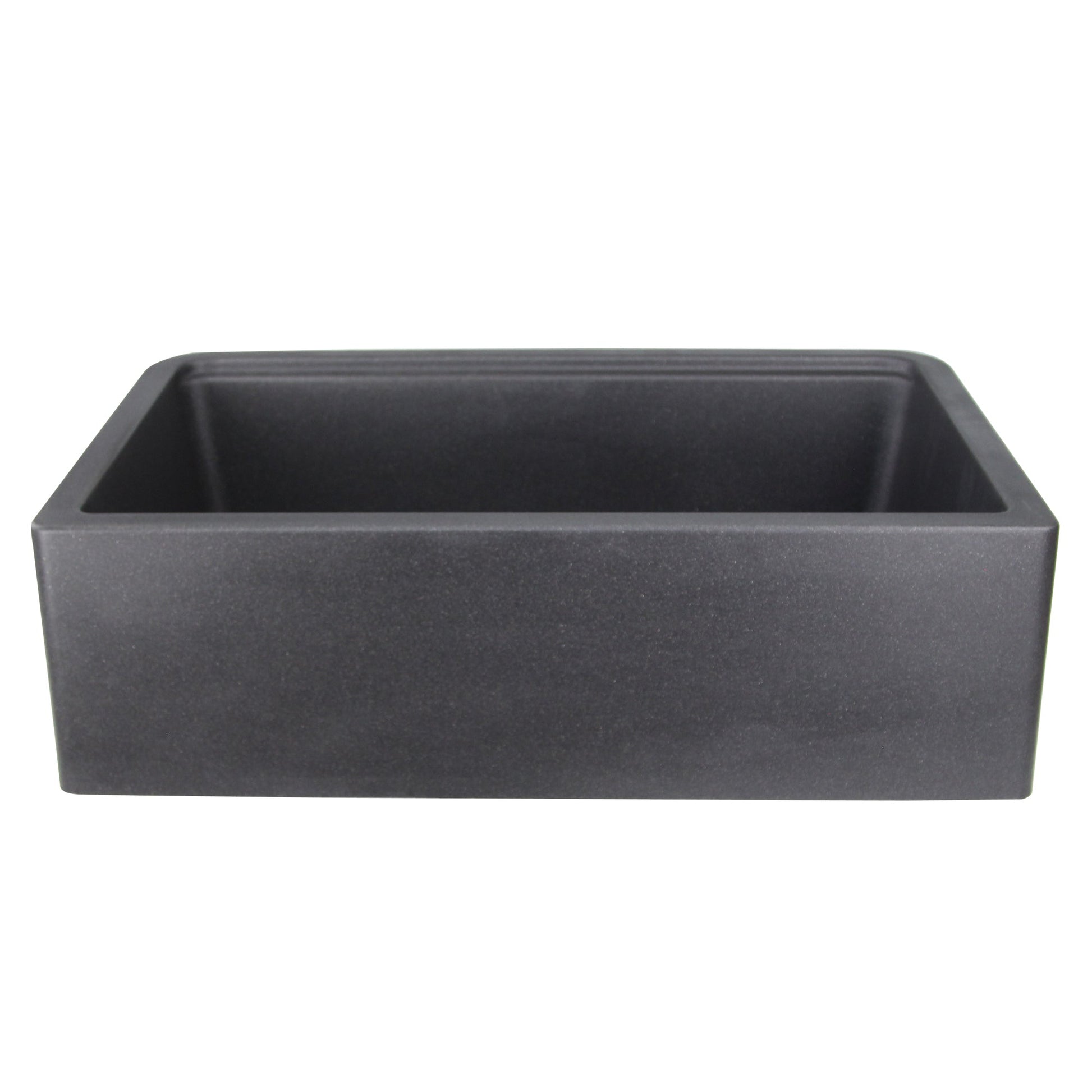 Nantucket Sinks Plymouth Collection 33" Rectangle Undermount Matte Black With Metallic Flecks Granite Composite Single Bowl Apron Reversible Workstation Kitchen Sink With Accessory Pack