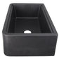 Nantucket Sinks Plymouth Collection 33" Rectangle Undermount Matte Black With Metallic Flecks Granite Composite Single Bowl Apron Reversible Workstation Kitchen Sink With Accessory Pack
