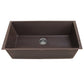 Nantucket Sinks Plymouth Collection 33" Rectangle Undermount Matte Brown Granite Composite Single Bowl Kitchen Sink