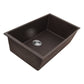 Nantucket Sinks Plymouth Collection 33" Rectangle Undermount Matte Brown Granite Composite Single Bowl Kitchen Sink