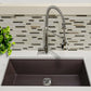 Nantucket Sinks Plymouth Collection 33" Rectangle Undermount Matte Brown Granite Composite Single Bowl Kitchen Sink