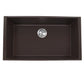 Nantucket Sinks Plymouth Collection 33" Rectangle Undermount Matte Brown Granite Composite Single Bowl Kitchen Sink