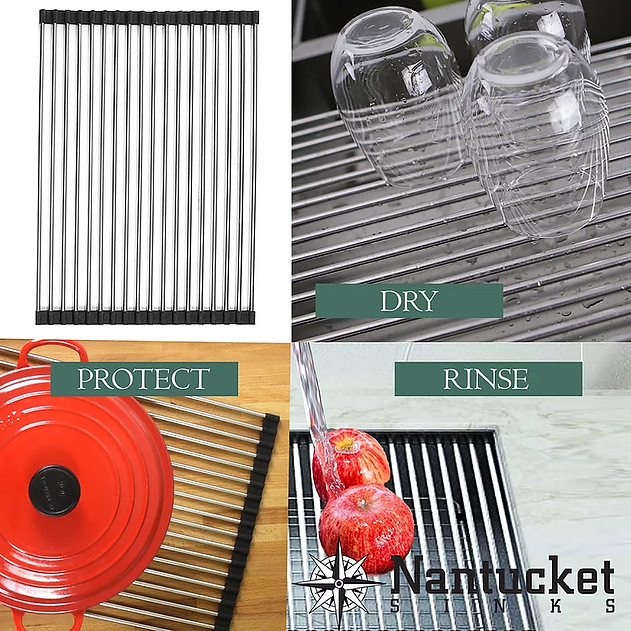 Nantucket Sinks Plymouth Collection 33" Rectangle Undermount Matte Brown With Metallic Flecks Granite Composite Single Bowl Apron Reversible Workstation Kitchen Sink With Accessory Pack