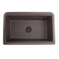 Nantucket Sinks Plymouth Collection 33" Rectangle Undermount Matte Brown With Metallic Flecks Granite Composite Single Bowl Apron Reversible Workstation Kitchen Sink With Accessory Pack