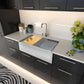 Nantucket Sinks Plymouth Collection 33" Rectangle Undermount Matte Light Grey With Metallic Flecks Granite Composite Single Bowl Apron Reversible Workstation Kitchen Sink With Accessory Pack