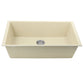Nantucket Sinks Plymouth Collection 33" Rectangle Undermount Matte Sand Granite Composite Single Bowl Kitchen Sink