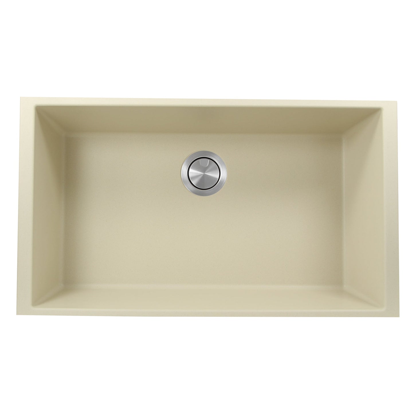 Nantucket Sinks Plymouth Collection 33" Rectangle Undermount Matte Sand Granite Composite Single Bowl Kitchen Sink