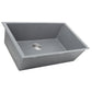 Nantucket Sinks Plymouth Collection 33" Rectangle Undermount Matte Titanium Granite Composite Single Bowl Kitchen Sink