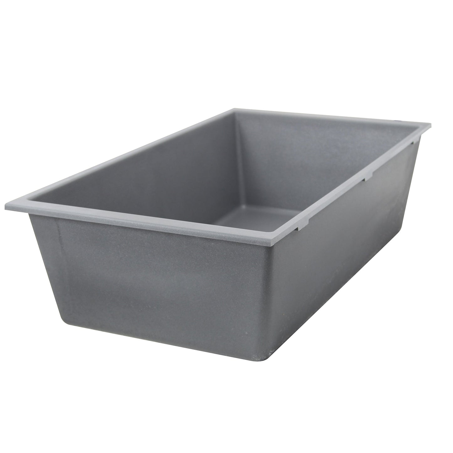 Nantucket Sinks Plymouth Collection 33" Rectangle Undermount Matte Titanium Granite Composite Single Bowl Kitchen Sink