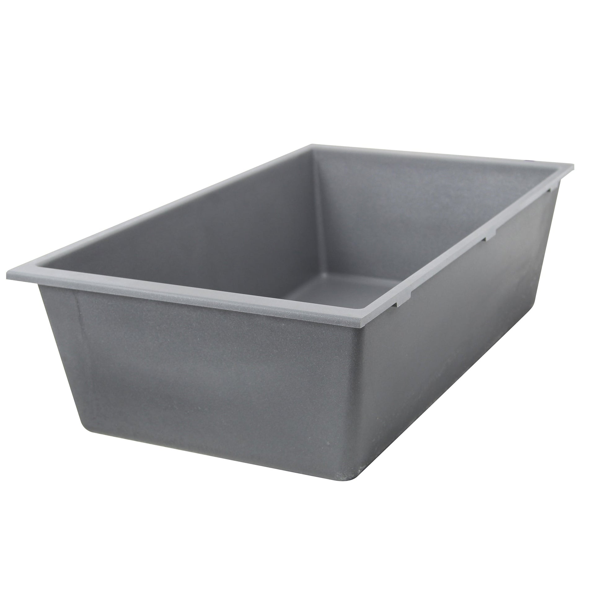 Nantucket Sinks Plymouth Collection 33" Rectangle Undermount Matte Titanium Granite Composite Single Bowl Kitchen Sink