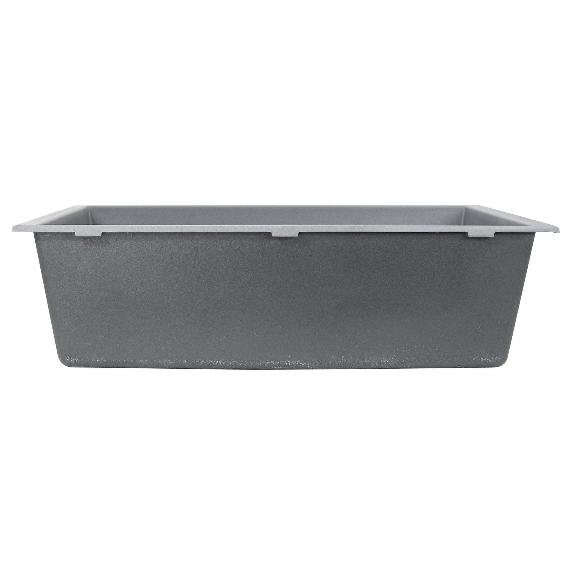Nantucket Sinks Plymouth Collection 33" Rectangle Undermount Matte Titanium Granite Composite Single Bowl Kitchen Sink
