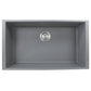Nantucket Sinks Plymouth Collection 33" Rectangle Undermount Matte Titanium Granite Composite Single Bowl Kitchen Sink