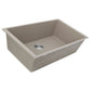 Nantucket Sinks Plymouth Collection 33" Rectangle Undermount Matte Truffle Granite Composite Single Bowl Kitchen Sink