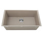 Nantucket Sinks Plymouth Collection 33" Rectangle Undermount Matte Truffle Granite Composite Single Bowl Kitchen Sink