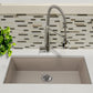 Nantucket Sinks Plymouth Collection 33" Rectangle Undermount Matte Truffle Granite Composite Single Bowl Kitchen Sink