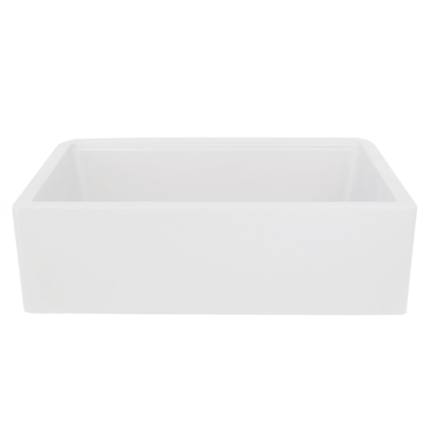 Nantucket Sinks Plymouth Collection 33" Rectangle Undermount Matte White Granite Composite Single Bowl Apron Reversible Workstation Kitchen Sink With Accessory Pack