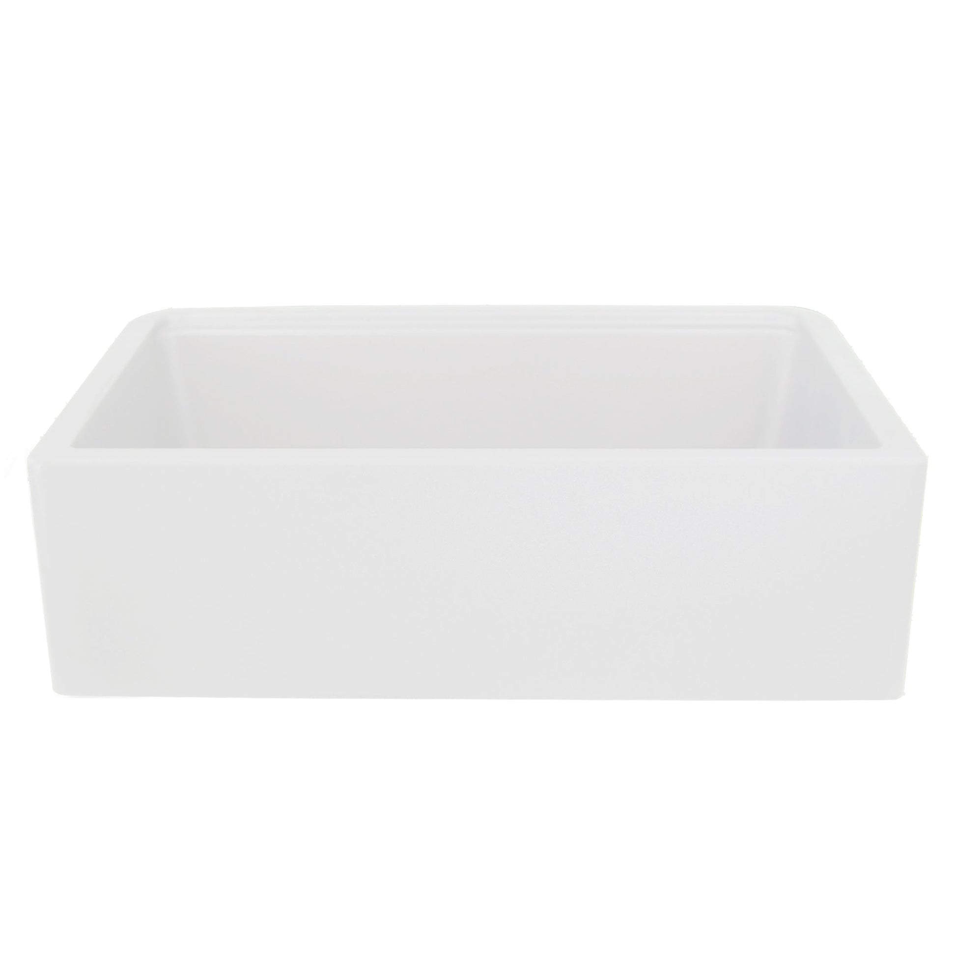 Nantucket Sinks Plymouth Collection 33" Rectangle Undermount Matte White Granite Composite Single Bowl Apron Reversible Workstation Kitchen Sink With Accessory Pack