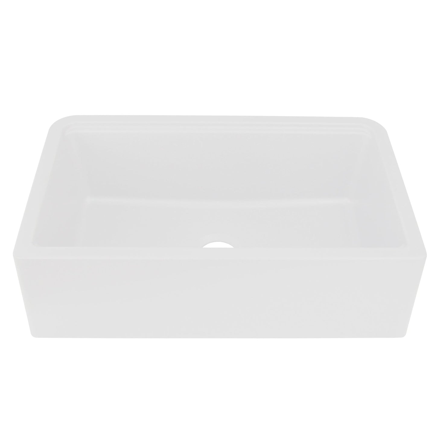 Nantucket Sinks Plymouth Collection 33" Rectangle Undermount Matte White Granite Composite Single Bowl Apron Reversible Workstation Kitchen Sink With Accessory Pack