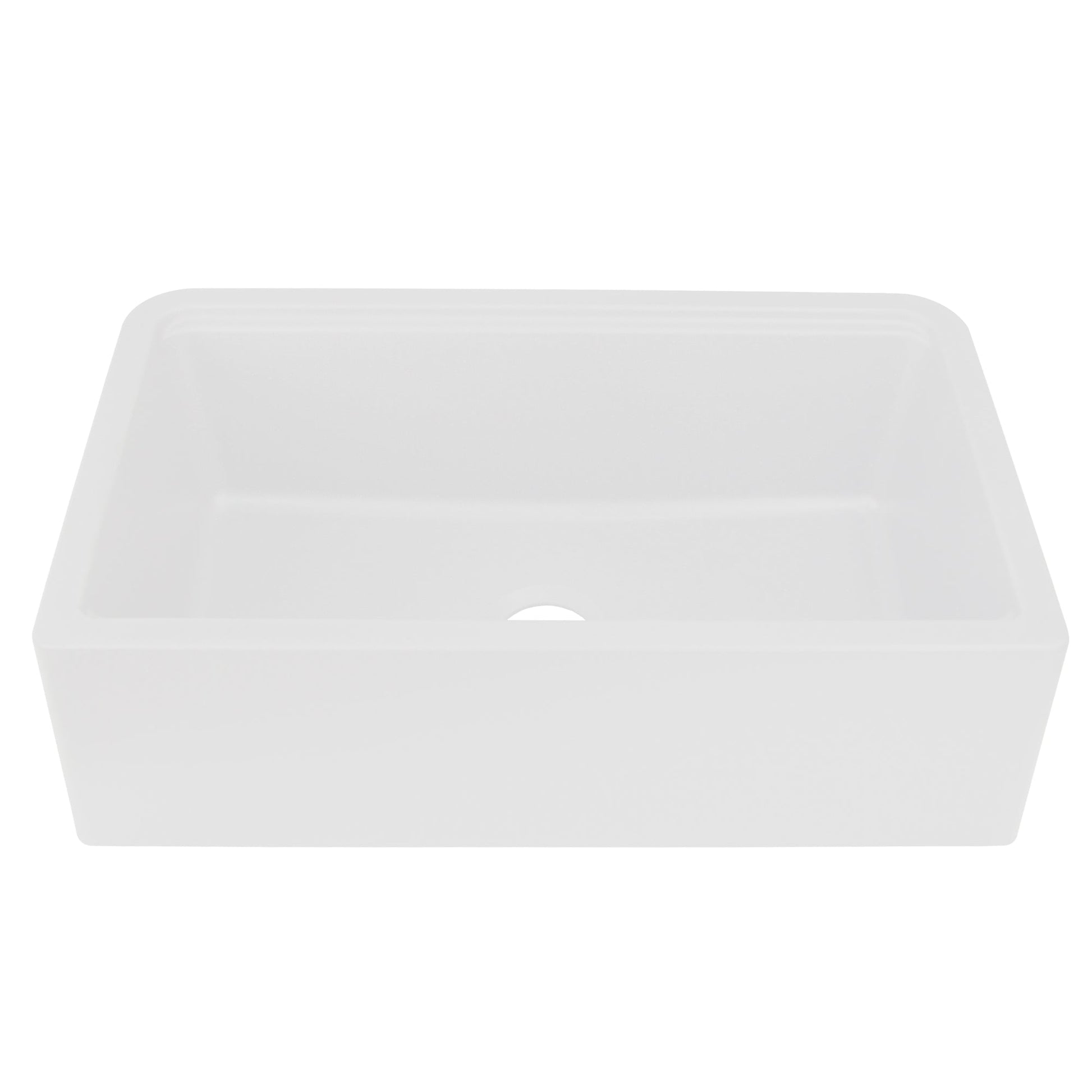 Nantucket Sinks Plymouth Collection 33" Rectangle Undermount Matte White Granite Composite Single Bowl Apron Reversible Workstation Kitchen Sink With Accessory Pack