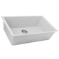 Nantucket Sinks Plymouth Collection 33" Rectangle Undermount Matte White Granite Composite Single Bowl Kitchen Sink