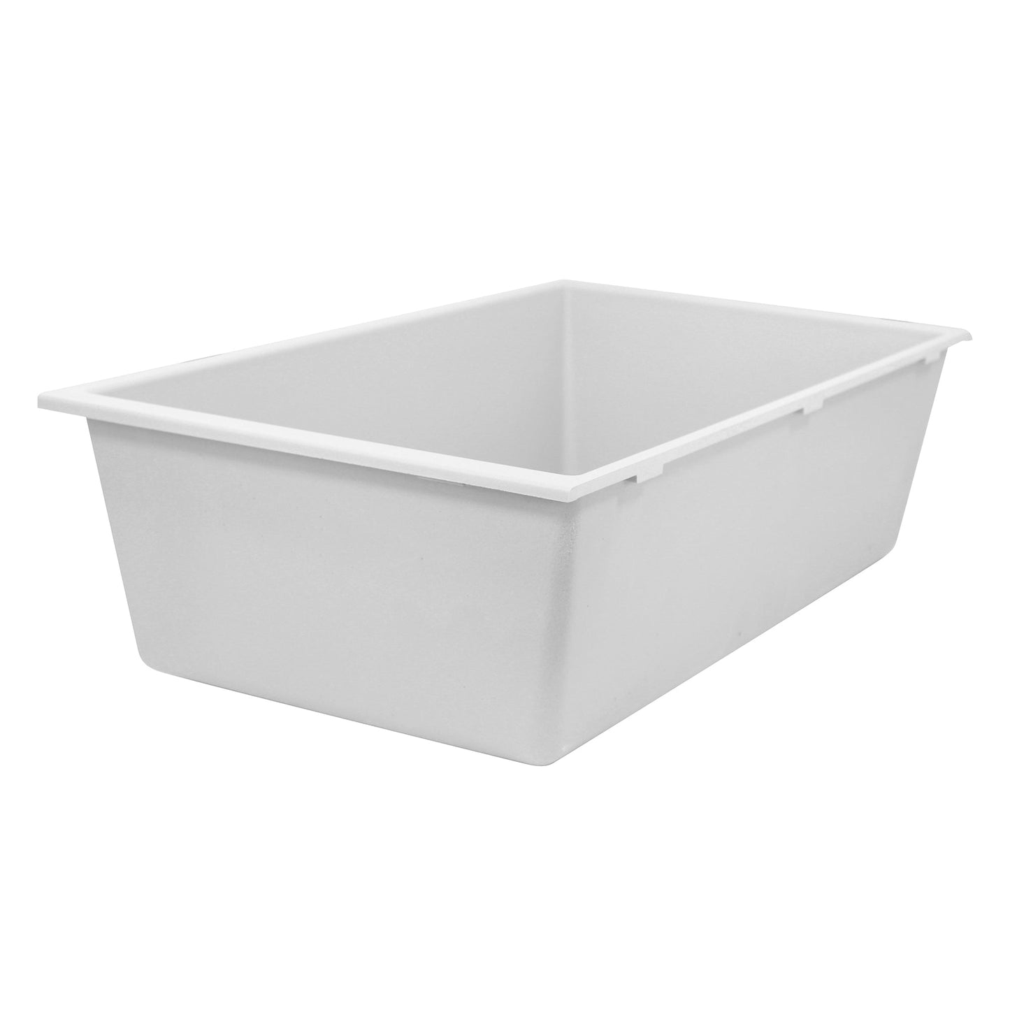 Nantucket Sinks Plymouth Collection 33" Rectangle Undermount Matte White Granite Composite Single Bowl Kitchen Sink