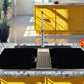 Nantucket Sinks Plymouth Collection 34" Rectangle Topmount Matte Black Granite Composite Large Double Bowl Prep Station Drop In Kitchen Sink