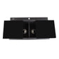 Nantucket Sinks Plymouth Collection 34" Rectangle Topmount Matte Black Granite Composite Large Double Bowl Prep Station Drop In Kitchen Sink