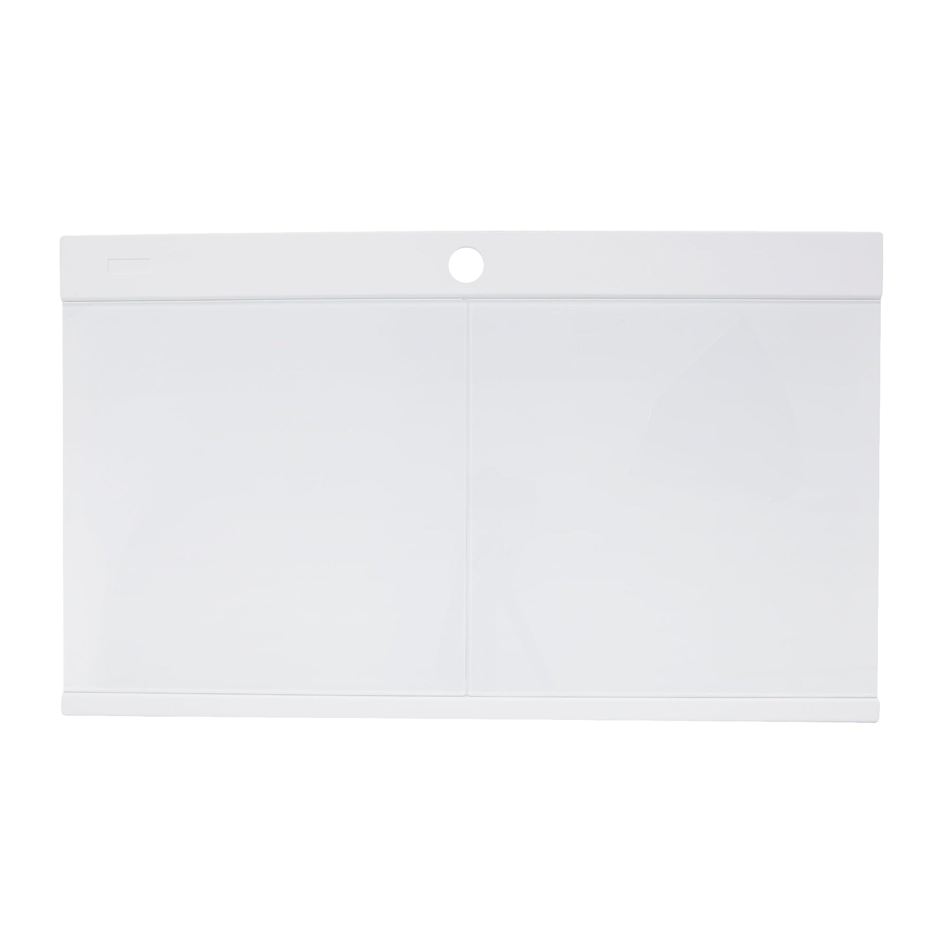Nantucket Sinks Plymouth Collection 34" Rectangle Topmount Matte White Granite Composite Large Double Bowl Prep Station Drop In Kitchen Sink