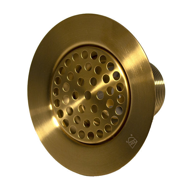 Nantucket Sinks Premium Accessories 3" Satin Brass Utility Sink Grid Drain