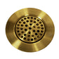 Nantucket Sinks Premium Accessories 3" Satin Brass Utility Sink Grid Drain