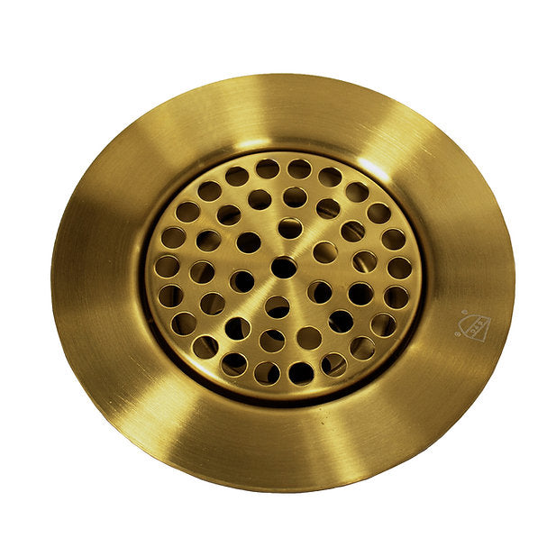 Nantucket Sinks Premium Accessories 3" Satin Brass Utility Sink Grid Drain