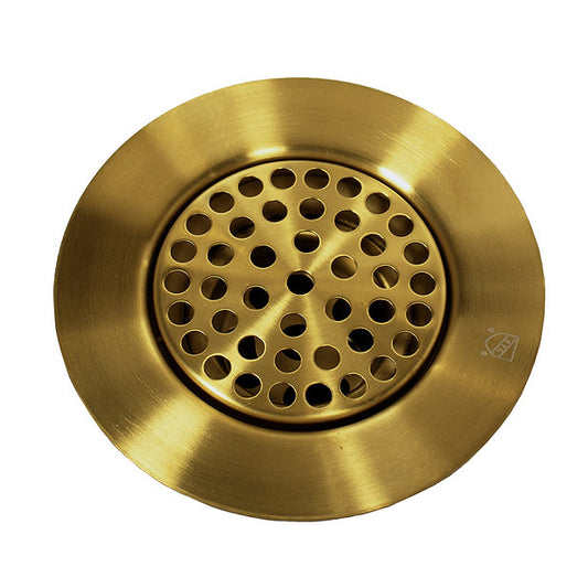 Nantucket Sinks Premium Accessories 3" Satin Brass Utility Sink Grid Drain