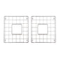 Nantucket Sinks Premium Kitchen 14" Polished Silver Stainless Steel Stainless Steel Bottom Grids Set of Two BG-VC3318D