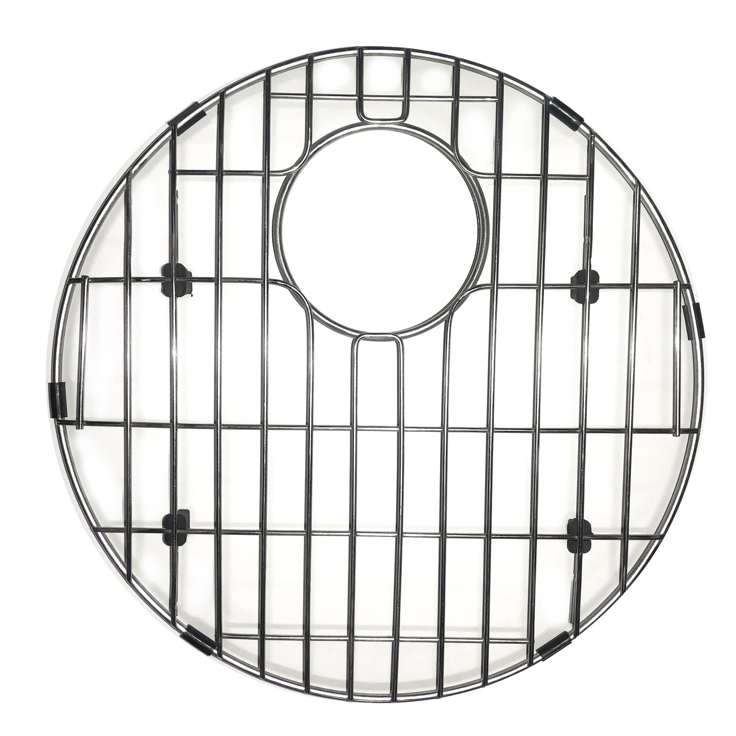 Nantucket Sinks Premium Kitchen 15" Polished Silver Stainless Steel Stainless Steel Bottom Grid BG37