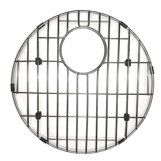 Nantucket Sinks Premium Kitchen 15" Polished Silver Stainless Steel Stainless Steel Bottom Grid BG37