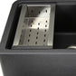 Nantucket Sinks Premium Kitchen 17" Polished Silver Stainless Steel Deluxe Colander