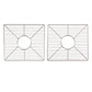 Nantucket Sinks Premium Kitchen 17" Polished Silver Stainless Steel Stainless Steel Bottom Grids Set of 2 BG-HC39