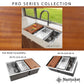 Nantucket Sinks Premium Kitchen 17" x 12" Brown Sapele Wood Prep Station Cutting Board
