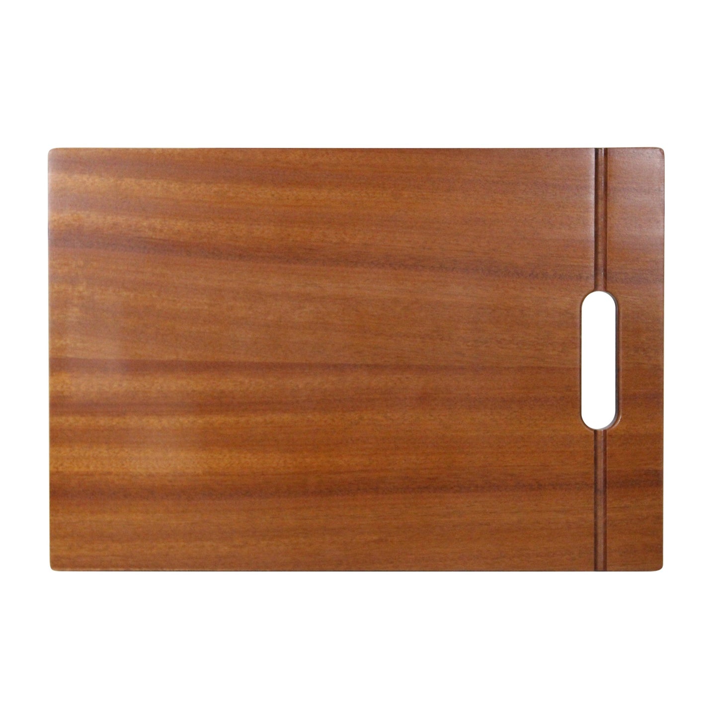 Nantucket Sinks Premium Kitchen 17" x 12" Brown Sapele Wood Prep Station Cutting Board