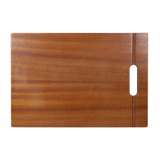 Nantucket Sinks Premium Kitchen 17" x 12" Brown Sapele Wood Prep Station Cutting Board