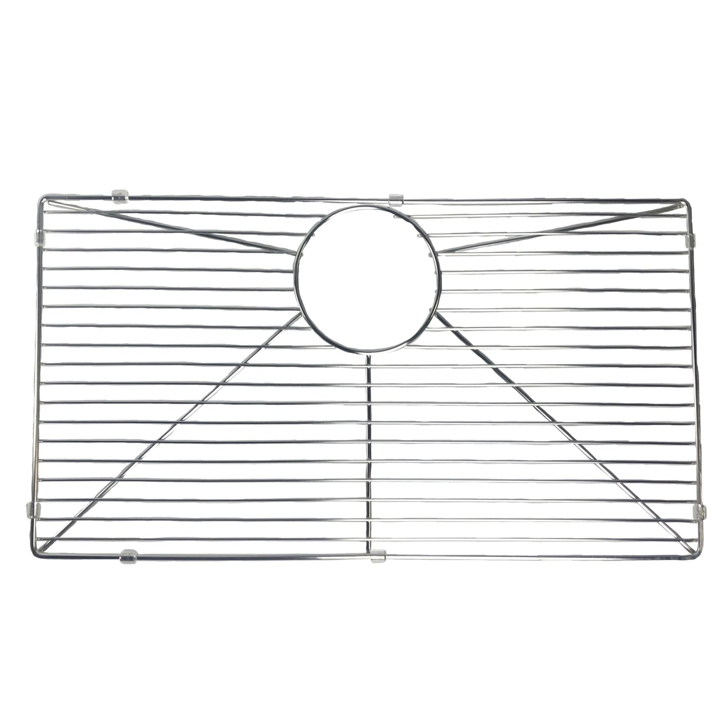 Nantucket Sinks Premium Kitchen 25" Polished Silver Stainless Steel Stainless Steel Bottom Grid BG-PR3018
