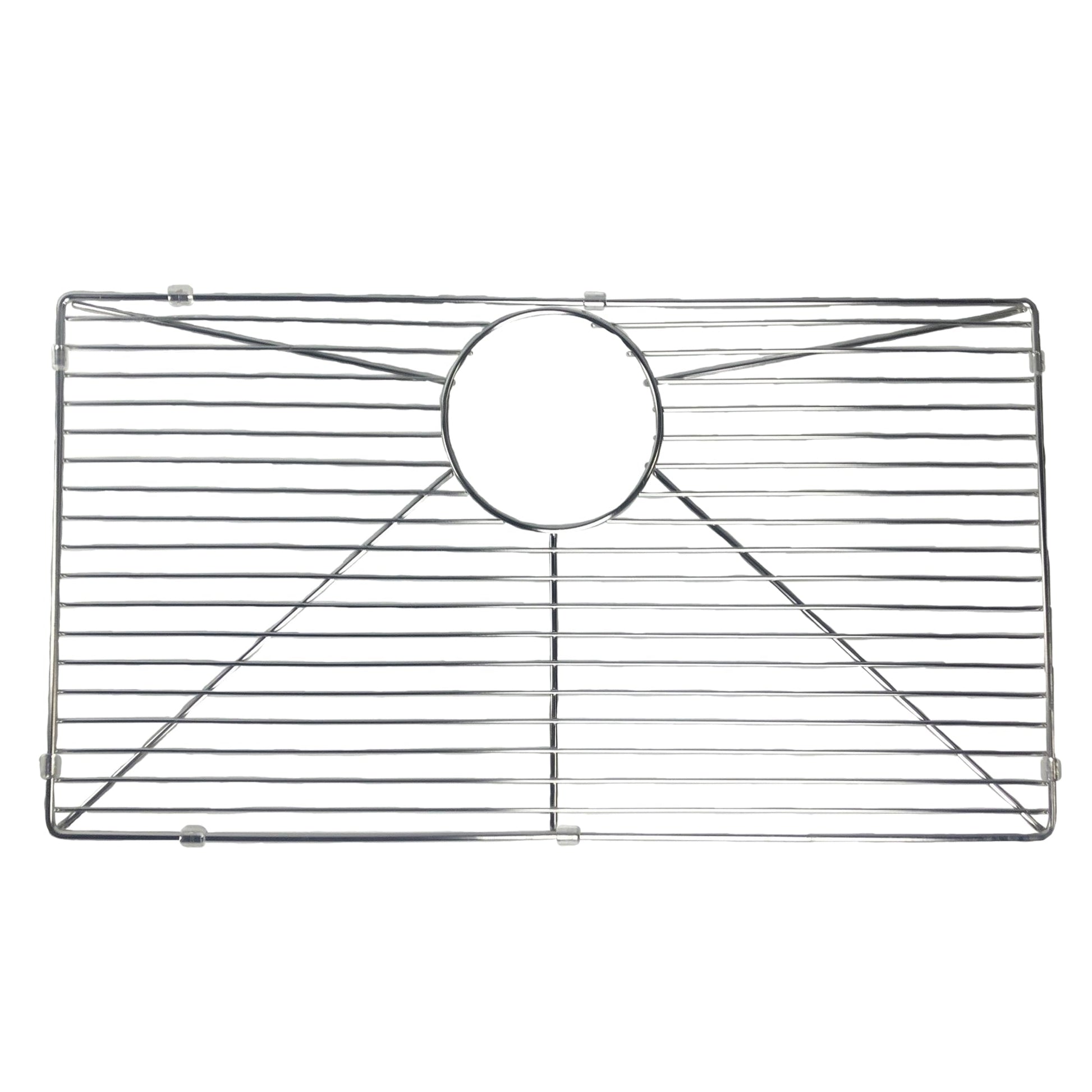 Nantucket Sinks Premium Kitchen 25" Polished Silver Stainless Steel Stainless Steel Bottom Grid BG-PR3018