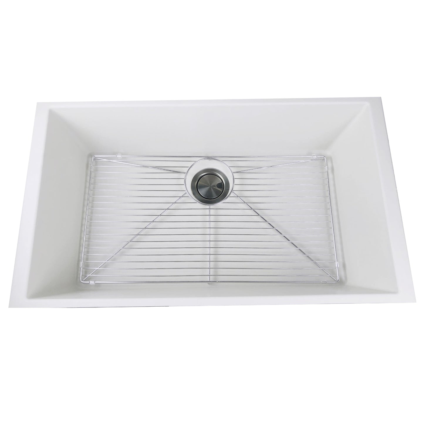 Nantucket Sinks Premium Kitchen 27" Polished Silver Stainless Steel Stainless Steel Bottom Grid BG-PR3320