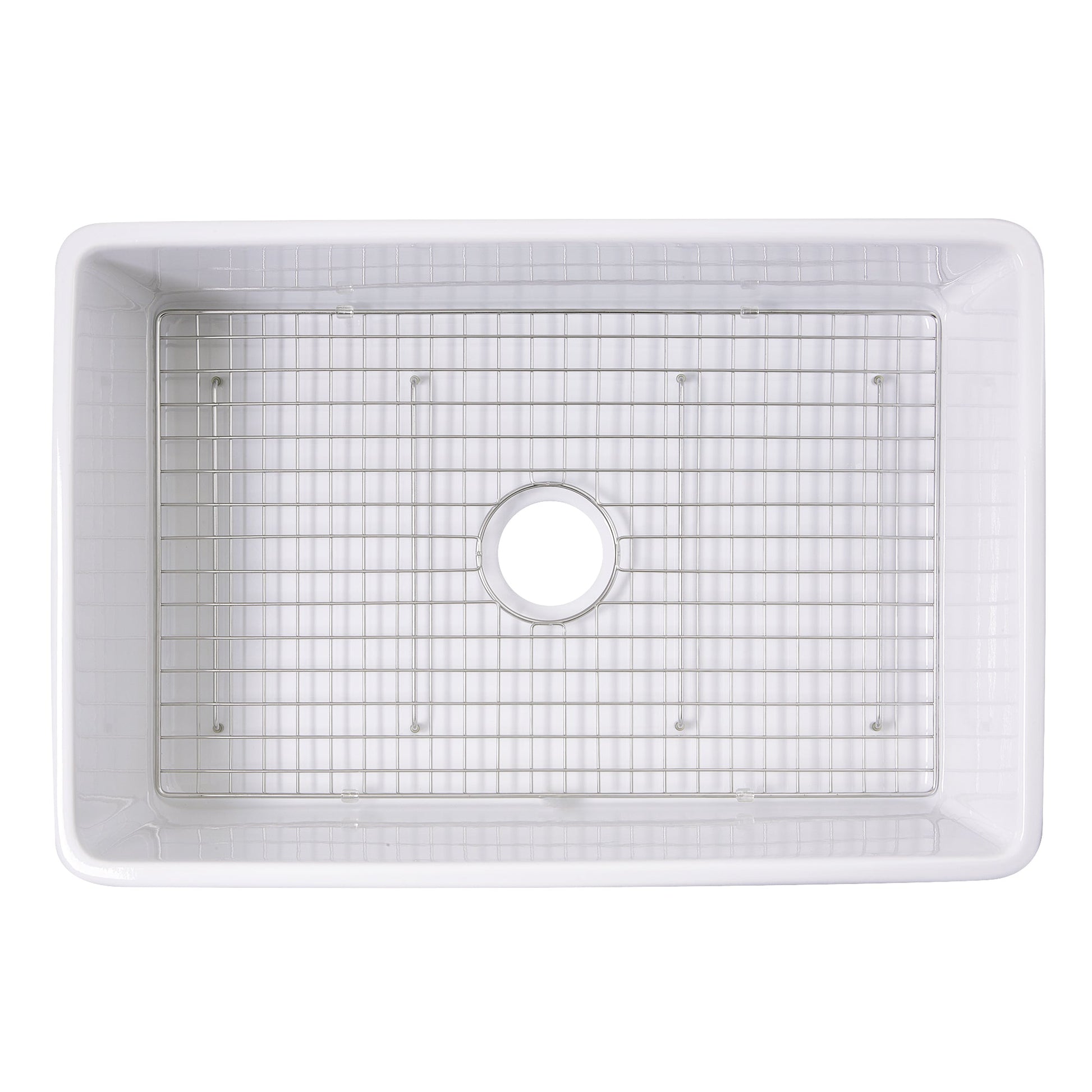 Nantucket Sinks Premium Kitchen 27" Polished Silver Stainless Steel Stainless Steel Bottom Grid BG-VC30S